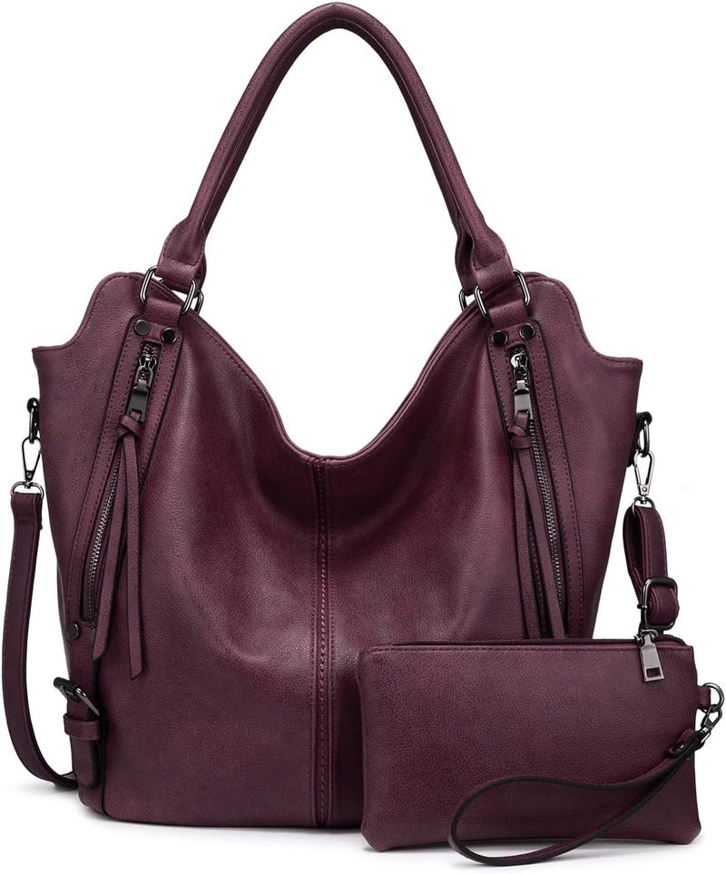 Realer Tote Bag for Women PU Leather Shoulder Bags Fashion Hobo Bags Large Purse and Handbags with Adjustable Shoulder Strap - Image 1